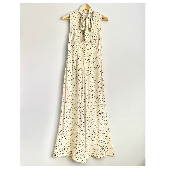NEW Zimmermann Ivory Polka Dots Pearl Confetti Empire Wide Leg Jumpsuit US 6 - Picture 1 of 7